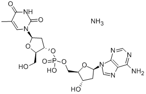胸苷-(3-5')单磷酸-2'-脱氧腺苷铵盐 结构式