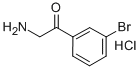 2-AMINO-1-(3-BROMO-PHENYL)-ETHANONE HYDROCHLORIDE Structure