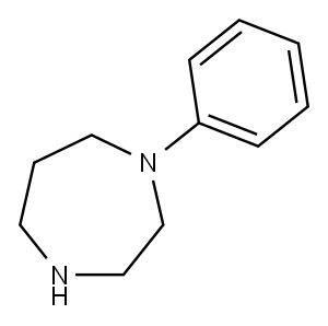 1-苯基-1,4-二氮杂环庚烷, 61903-27-3, 结构式