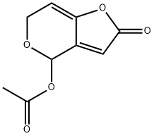 4-Acetoxy-2,6-dihydro-4H-furo[3,2-c]pyran-2-one Struktur
