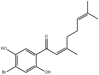 (Z)-1-(4-Bromo-2,5-dihydroxyphenyl)-3,7-dimethyl-2,6-octadien-1-one Structure
