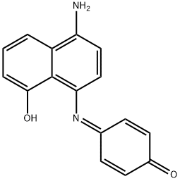 4-[(4-アミノ-8-ヒドロキシ-1-ナフタレニル)イミノ]-2,5-シクロヘキサジエン-1-オン 化学構造式