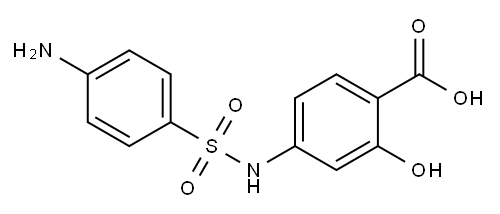 4-磺胺酰胺基水杨酸, 6202-21-7, 结构式