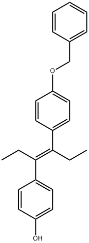 4'-(ベンジルオキシ)-α,β-ジエチル-4-スチルベンオール 化学構造式