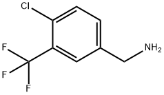 4-クロロ-3-(トリフルオロメチル)ベンジルアミン 化学構造式