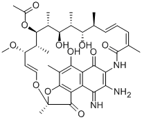 3-氨基-4-亚氨基-利福霉素 S, 62041-01-4, 结构式