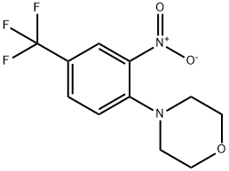 4-(2-ニトロ-4-トリフルオロメチルフェニル)モルホリン 化学構造式