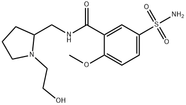 5-(aminosulphonyl)-N-[[1-(2-hydroxyethyl)-2-pyrrolidinyl]methyl]-2-methoxybenzamide Structure