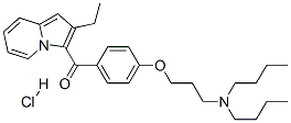 [4-[3-(dibutylamino)propoxy]phenyl](2-ethylindolizin-3-yl)methanone monohydrochloride 结构式