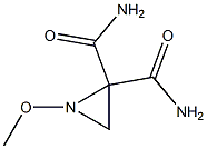 2,2-Aziridinedicarboxamide,1-methoxy-,(1R)-(9CI) Structure