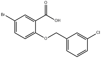 5-bromo-2-[(3-chlorobenzyl)oxy]benzoic acid Structure
