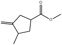 3-Methyl-4-methylene-1-cyclopentanecarboxylic acid methyl ester Structure