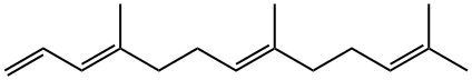 (3E,7E)-4,8,12-trimethyltrideca-1,3,7,11-tetraene, 62235-06-7, 结构式
