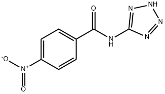 4-ニトロ-N-(1H-テトラゾール-5-イル)ベンズアミド 化学構造式