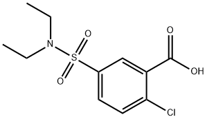 2-CHLORO-5-DIETHYLSULFAMOYL-BENZOIC ACID Struktur