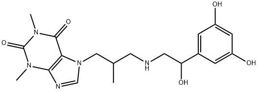 7-[3-[[2-(3,5-Dihydroxyphenyl)-2-hydroxyethyl]amino]-2-methylpropyl]theophyline Structure