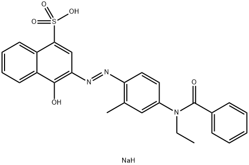 sodium 3-[[4-(benzoylethylamino)-2-methylphenyl]azo]-4-hydroxynaphthalene-1-sulphonate Structure