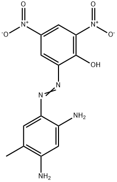2-[(2,4-ジアミノ5-メチルフェニル)アゾ]-4,6-ジニトロフェノール 化学構造式