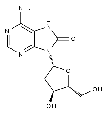 2'-deoxy-7,8-dihydro-8-oxoadenosine Structure