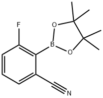 3-Fluoro-2-(4,4,5,5-tetraMethyl-1,3,2-dioxaborolan-2-yl)benzonitrile Structure