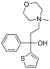 4-[3-ヒドロキシ-3-フェニル-3-(2-チエニル)プロピル]-4-メチルモルホリニウム 化学構造式