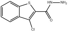 3-クロロベンゾ[b]チオフェン-2-カルボヒドラジド 化学構造式