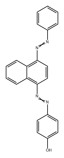 4-[[4-(フェニルアゾ)-1-ナフチル]アゾ]フェノール 化学構造式
