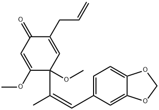 4-[(Z)-2-(1,3-Benzodioxol-5-yl)-1-methylvinyl]-4,5-dimethoxy-2-(2-propenyl)-2,5-cyclohexadien-1-one|