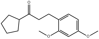 1-环戊基-3-(2,4-二甲氧基苯基)丙-1-酮 结构式