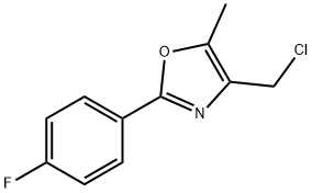 4-氯甲基-2-(4-氟-苯基)-5-甲基恶唑, 625826-69-9, 结构式