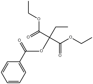 Propanedioic acid, 2-(benzoyloxy)-2-ethyl-, 1,3-diethyl ester Struktur