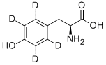L‐4‐ヒドロキシフェニル‐D4‐アラニン 化学構造式