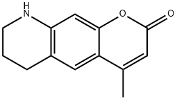 6,7,8,9-テトラヒドロ-4-メチル-2H-ピラノ[3,2-g]キノリン-2-オン 化学構造式