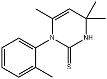 1-(o-Tolyl)-2-thio-4,4,6-trimethyl dihydropyrimidine Struktur