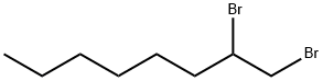 1,2-ジブロモオクタン 化学構造式