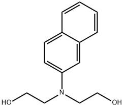 N,N-ビス(2-ヒドロキシエチル)-2-ナフチルアミン 化学構造式