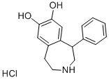 2,3,4,5-テトラヒドロ-1-フェニル-1H-3-ベンゾアゼピン-7,8-ジオール·塩酸塩 化学構造式