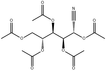 D-Glucononitrile, 2,3,4,5,6-pentaacetate Structure