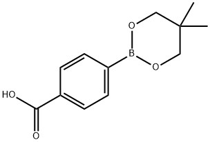 4-(5,5-ジメチル-1,3,2-ジオキサボリナン-2-イル)安息香酸 化学構造式