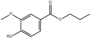 4-ヒドロキシ-3-メトキシ安息香酸プロピル 化学構造式