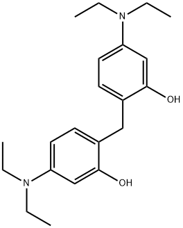 2,2'-メチレンビス[5-(ジエチルアミノ)フェノール] 化学構造式