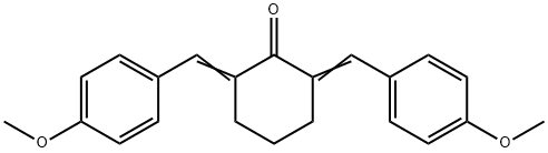 2,6-bis(4-methoxybenzylidene)cyclohexan-1-one  Struktur