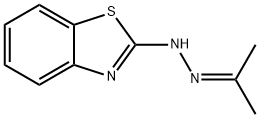 アセトンベンゾチアゾリル-2-ヒドラゾン 化学構造式