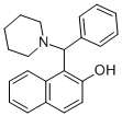 1-(α-ピペリジノベンジル)-2-ナフトール 化学構造式