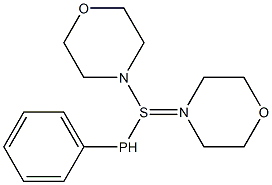 ジモルホリノ(フェニル)ホスフィンスルフィド 化学構造式