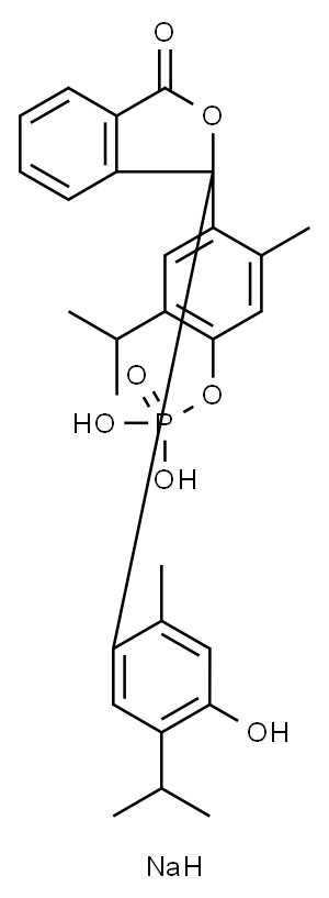 disodium 4-[3-[4-hydroxy-5-isopropyl-o-tolyl]-1-oxo-3H-isobenzofuran-3-yl]-6-isopropyl-m-tolyl phosphate Structure