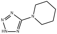 1-(1H-テトラゾール-5-イル)ピペリジン 化学構造式