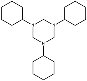 ヘキサヒドロ-1,3,5-トリシクロヘキシル-1,3,5-トリアジン 化学構造式