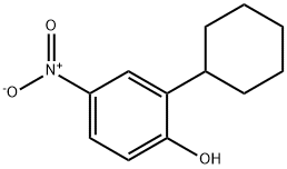 2-シクロヘキシル-4-ニトロフェノール 化学構造式