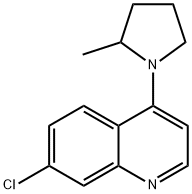 7-クロロ-4-(2-メチル-1-ピロリジニル)キノリン 化学構造式